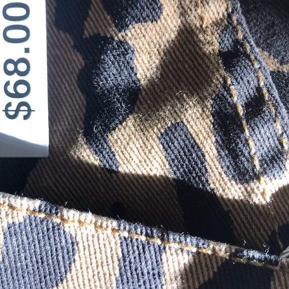 JEANS SIZE 10/30 LEOPARD SKINNY VINTAGE DISTRESSED.5 pockets w golden zip NWT❤️ - Picture 13 of 15